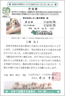 日本盲導犬協会への募金活動